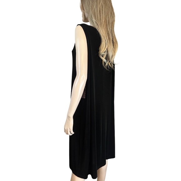 Caribe Shift Dress Jersey Knit Sleeveless Midi Timeless Pullover Made in USA - Picture 8 of 14
